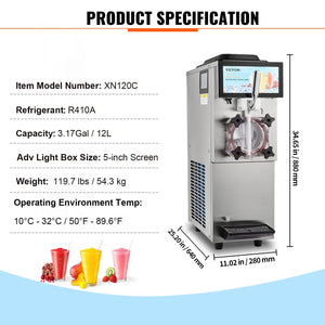Commercial Slushy Machine | 12L Margarita & Smoothie Maker