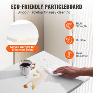Wall Mounted Folding Table 23.6"x15.6" | Wooden Floating Drop Leaf Desk with Carbon Steel Bracket | Space-Saving Table for Dining, Laundry & Office