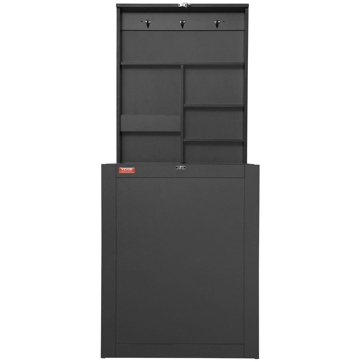 Wall-Mounted Desk | Fold-Out Convertible Table with Chalkboard & Storage Shelves