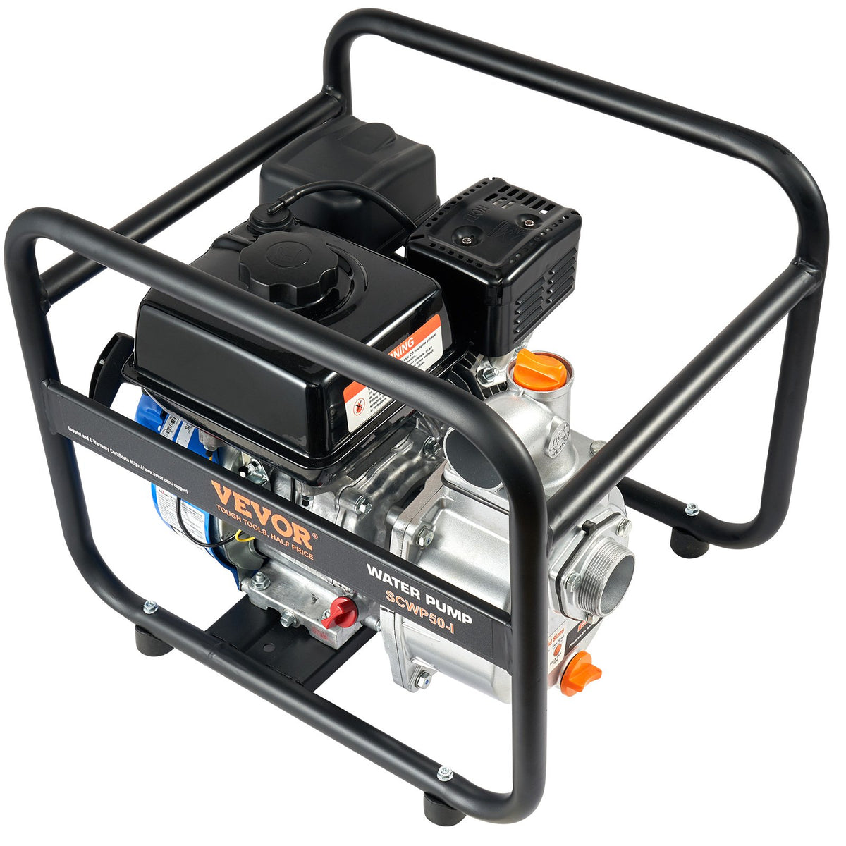Gasoline Water Pump | 50mm 6.5HP 4-Stroke Engine Transfer Pump