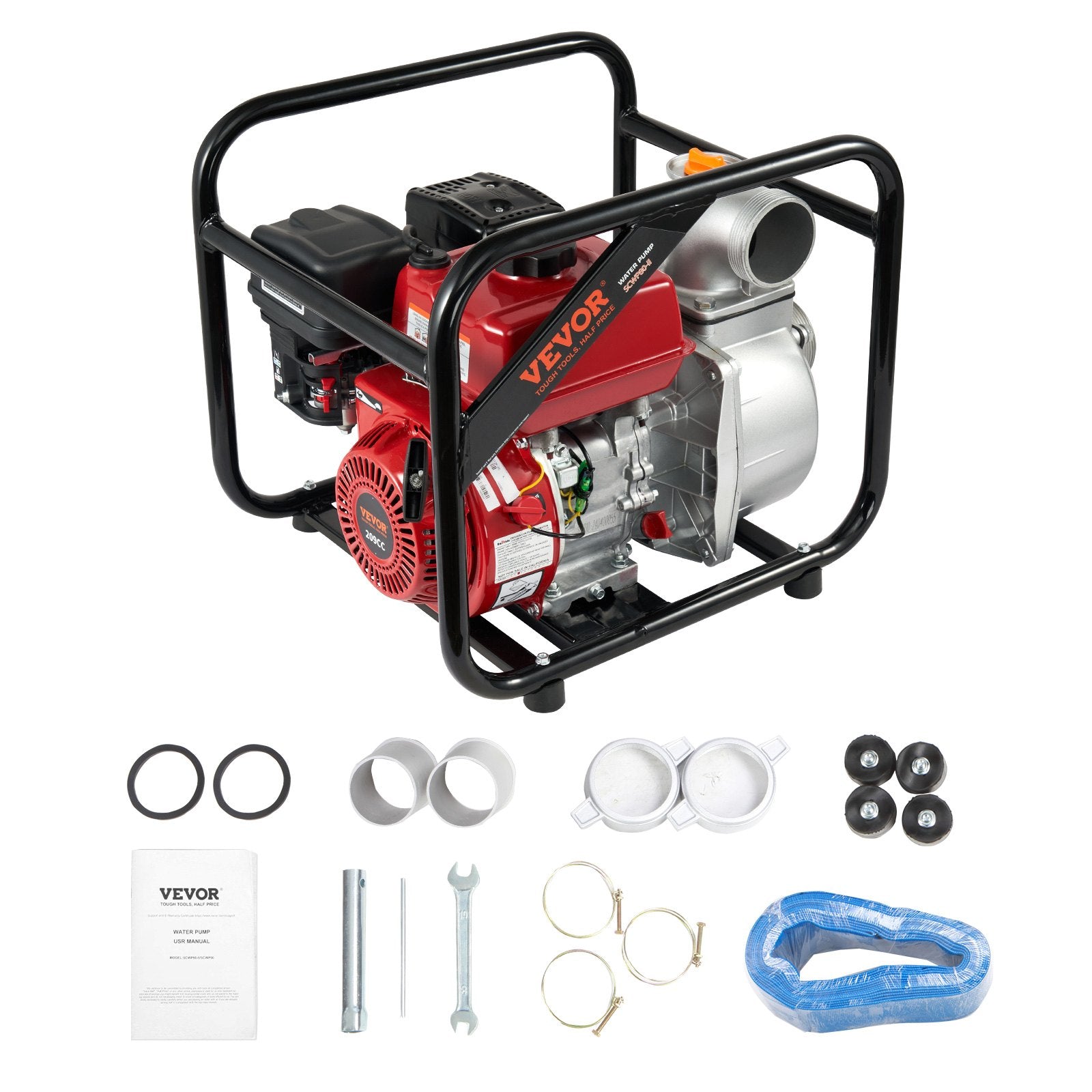 Gas Engine Water Pump | 80mm 7HP 4-Stroke Transfer Pump