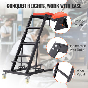 Automotive Topside Creeper | Adjustable 48"-76" Height | 181kg Capacity Heavy Duty Foldable Frame