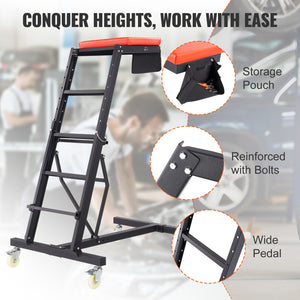 Automotive Engine Creeper | Adjustable Height 45.7"-66.3" | 181.4kg Capacity | Foldable with Swivel Wheels