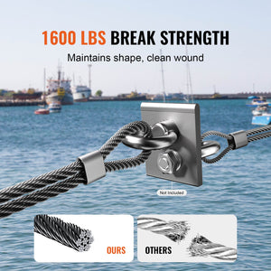 Stainless Steel Cable | T316 3.18mm 7x7 Wire Rope | 152.4m for Railing & Rigging