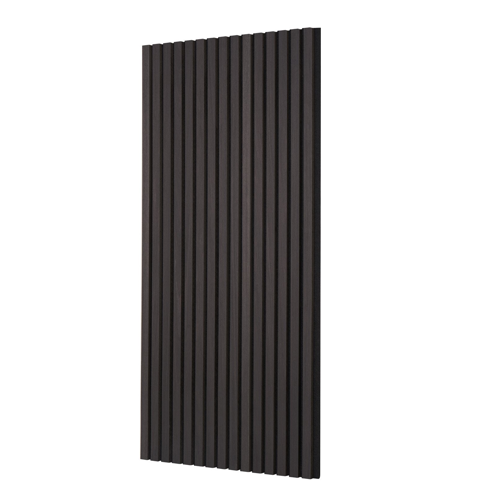 Wood Slat Acoustic Panels | 23.6"x47.2" Modern Wall Cladding | Black Oak Finish