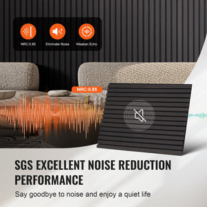 Wood Slat Acoustic Panels | 23.6"x47.2" Modern Wall Cladding | Black Oak Finish