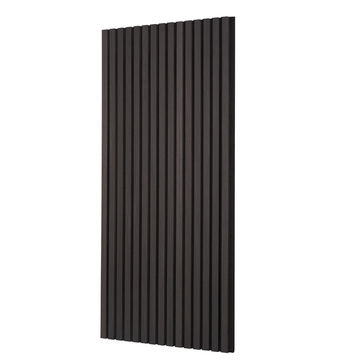 Wood Slat Acoustic Panels | 23.6"x47.2" Modern Wall Cladding | Black Oak Finish