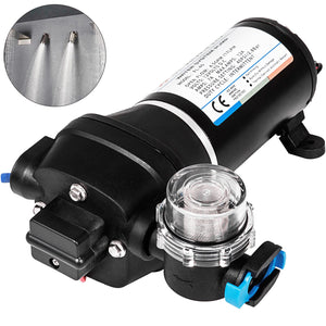 Water Pressure Pump | 12V 40PSI Self-Priming 17L/Min for RV/Marine
