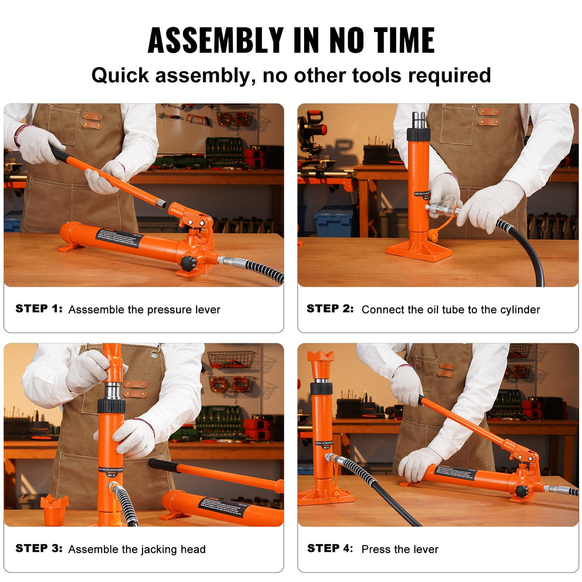 Hydraulic Jack Kit | 12 Ton Porta Power Body Frame Repair Set with Air Pump