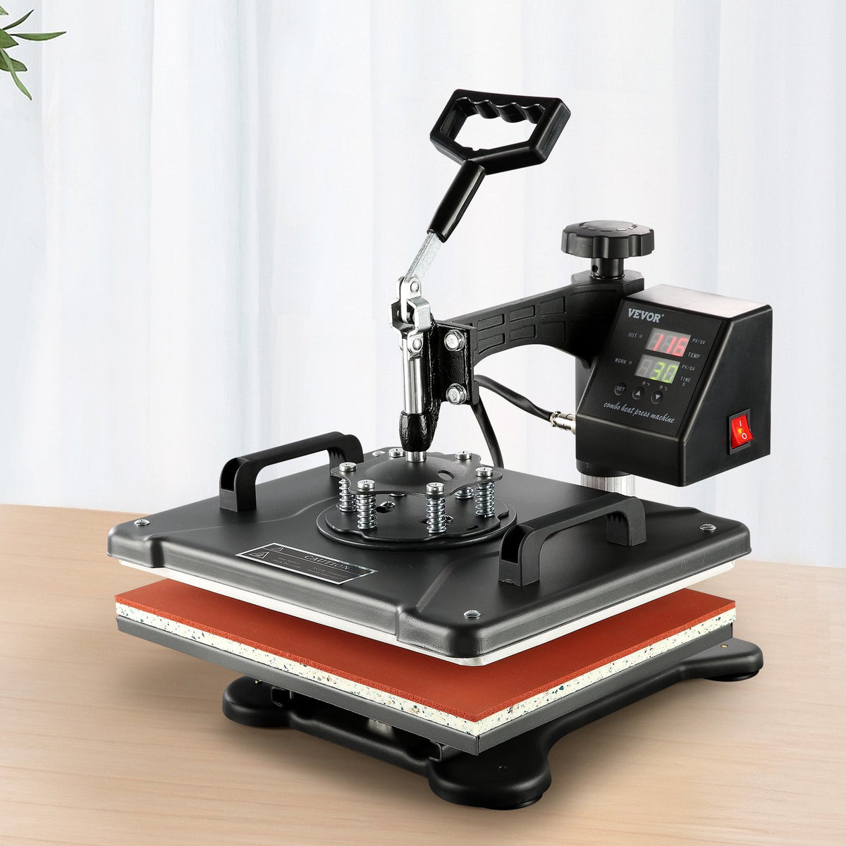 Heat Press Machine | 8-in-1 1400W Sublimation Press | 12"x15" Clamshell Design