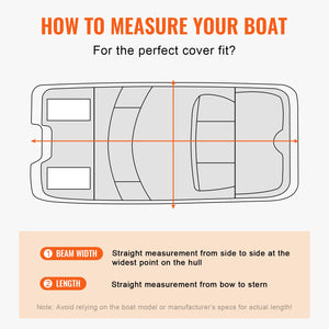 Pontoon Boat Cover | 800D Waterproof Trailerable | 23–24 ft