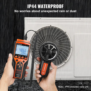 Handheld Anemometer | Digital Wind Speed, Temperature & CFM Meter with Backlight