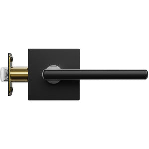 Passage Door Handle 1 Pack | Matte Black Lever | Left or Right Reversible | Non-Locking Interior Door Handle for Hallways, Closets & Meeting Rooms