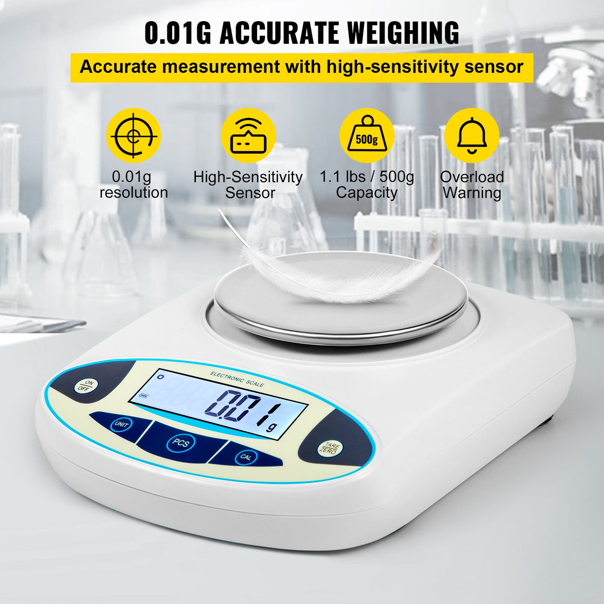 Lab Analytical Balance | Precision Scale 500g x 0.01g