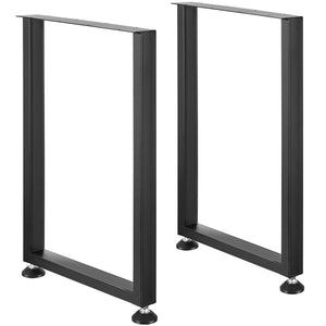 Adjustable Furniture Legs 711.2mm | Heavy Duty Steel Desk Legs Set of 2 | 453.6kg Load Capacity | Quick Install Black Finish