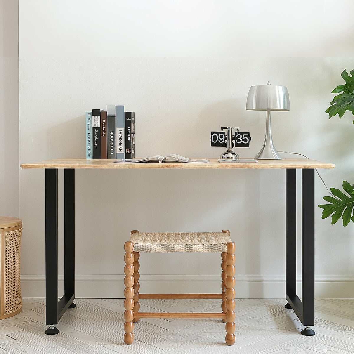 Adjustable Furniture Legs 711.2mm | Heavy Duty Steel Desk Legs Set of 2 | 453.6kg Load Capacity | Quick Install Black Finish