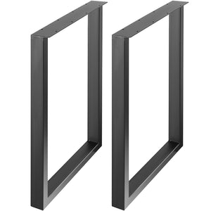 Adjustable Furniture Legs 711.2mm | Heavy Duty Steel Desk Legs Set of 2 | 453.6kg Load Capacity | Quick Install Black Finish