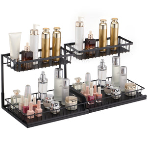 Pull-Out Cabinet Basket | 2-Tier Wire Under Sink Organizer | 2PCS