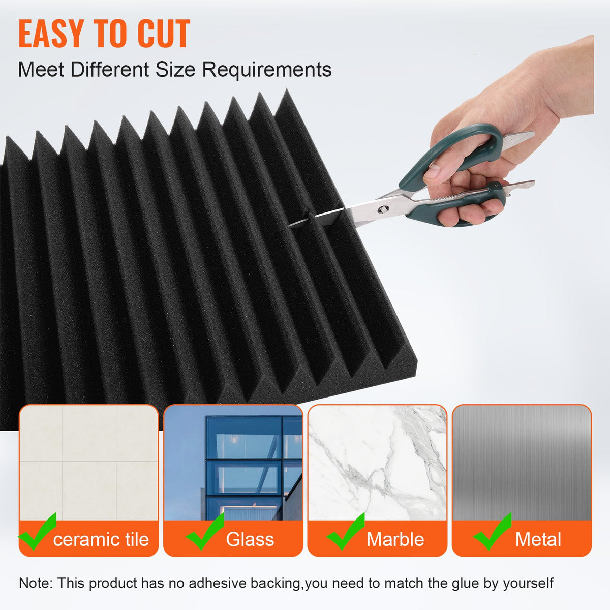 Acoustic Foam Panels | 50-Pack 12x12x2" for Studio Wall & Ceiling