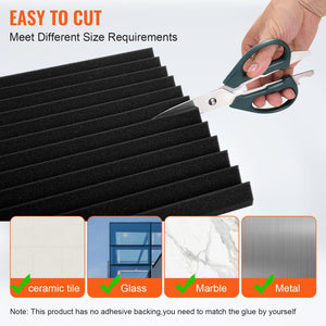 Acoustic Foam Panels | 52-Pack 12x12x1" Soundproof Wall Tiles