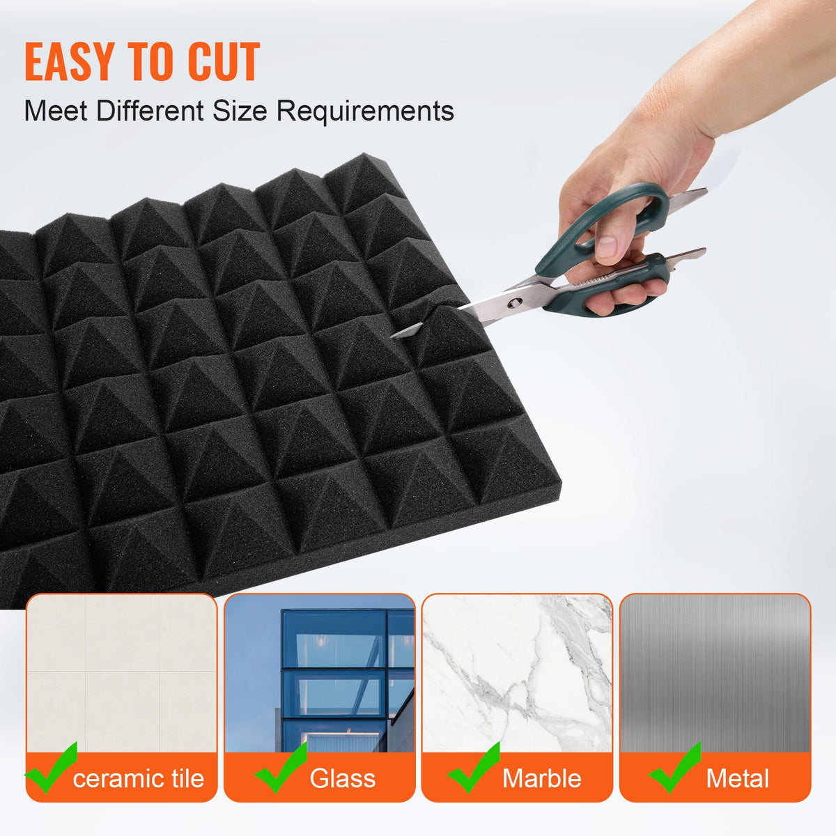 Acoustic Foam Panels | 24-Pack 12x12x2" for Studio Wall & Ceiling