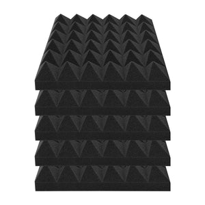 Acoustic Foam Panels | 24-Pack 12x12x2" for Studio Wall & Ceiling
