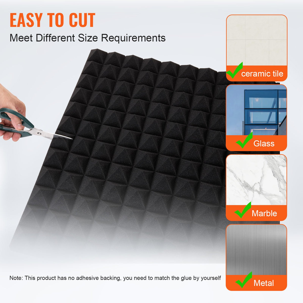 Acoustic Foam Panels 4 Pack | 48" x 24" x 2" | For Soundproofing Walls & Ceilings
