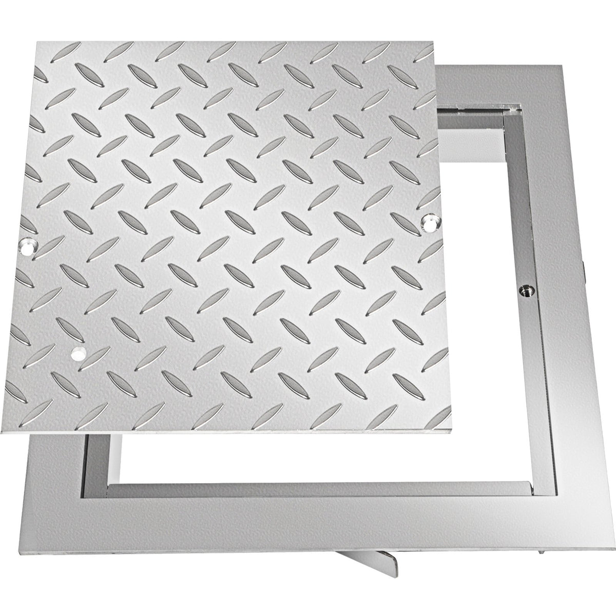 Recessed Manhole Cover 11.8"x11.8" | Galvanized Steel Square Cover & Frame | Sealed Design