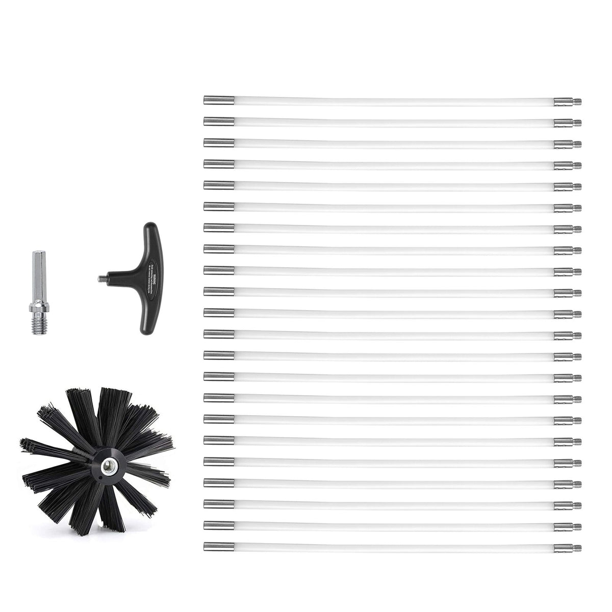 Dryer Vent Cleaner Kit 9.14m | 22 Piece Duct Cleaning Brush | Flexible Lint Trap Brush & Connectors for Dryer Maintenance