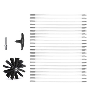 Dryer Vent Cleaner Kit 9.14m | 22 Piece Duct Cleaning Brush | Flexible Lint Trap Brush & Connectors for Dryer Maintenance