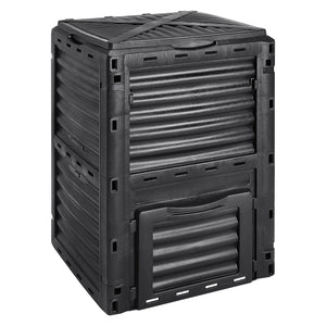Garden Compost Bin 300L | Outdoor Composting Bin with Top Lid & Bottom Door