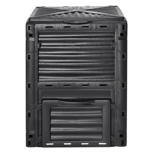 Garden Compost Bin 300L | Outdoor Composting Bin with Top Lid & Bottom Door