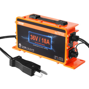 Golf Cart Battery Charger 18A | Smart Charger with Crowfoot Plug | Compatible with Lead-Acid & LiFePO4 Batteries