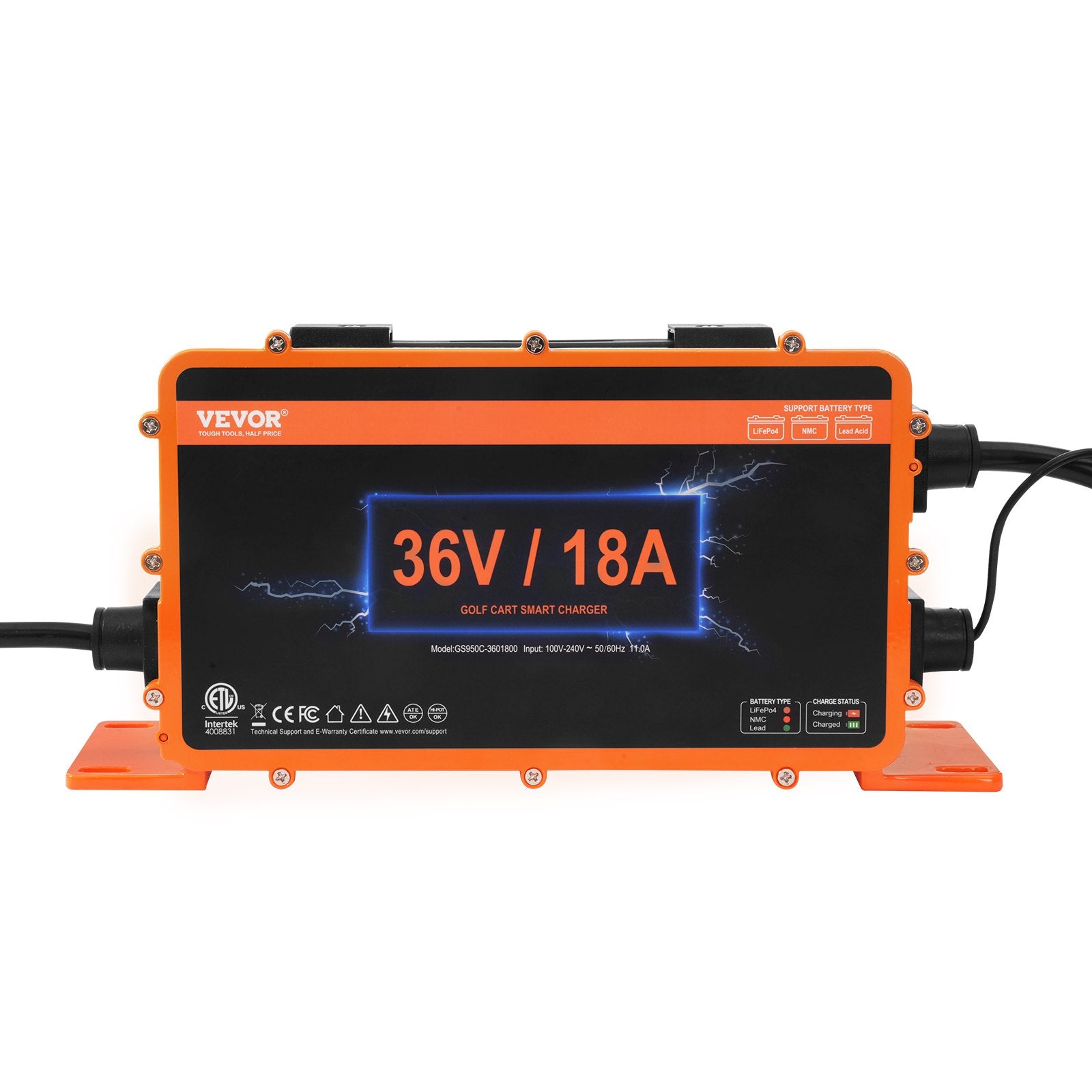 Golf Cart Charger | 18A Smart Battery Charger for EZGO D-Style | IP67