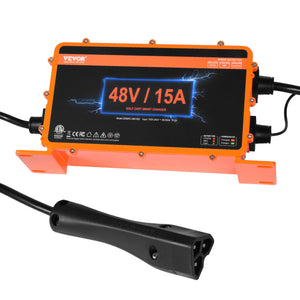 Golf Cart Battery Charger 15A | Smart Charger for EZGO TXT RXV | IP67 ETL Certified