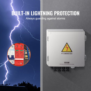 Solar PV Combiner Box 4 String 10A | IP65 ABS Case for Solar Panel Systems