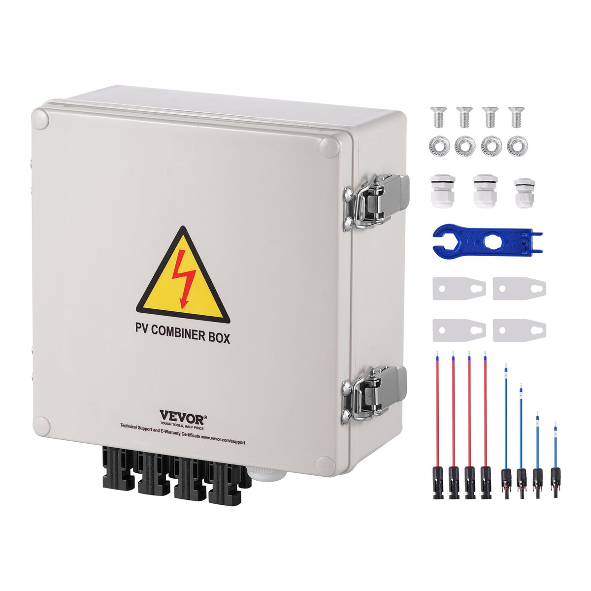 Solar PV Combiner Box 4 String 10A | IP65 ABS Case for Solar Panel Systems