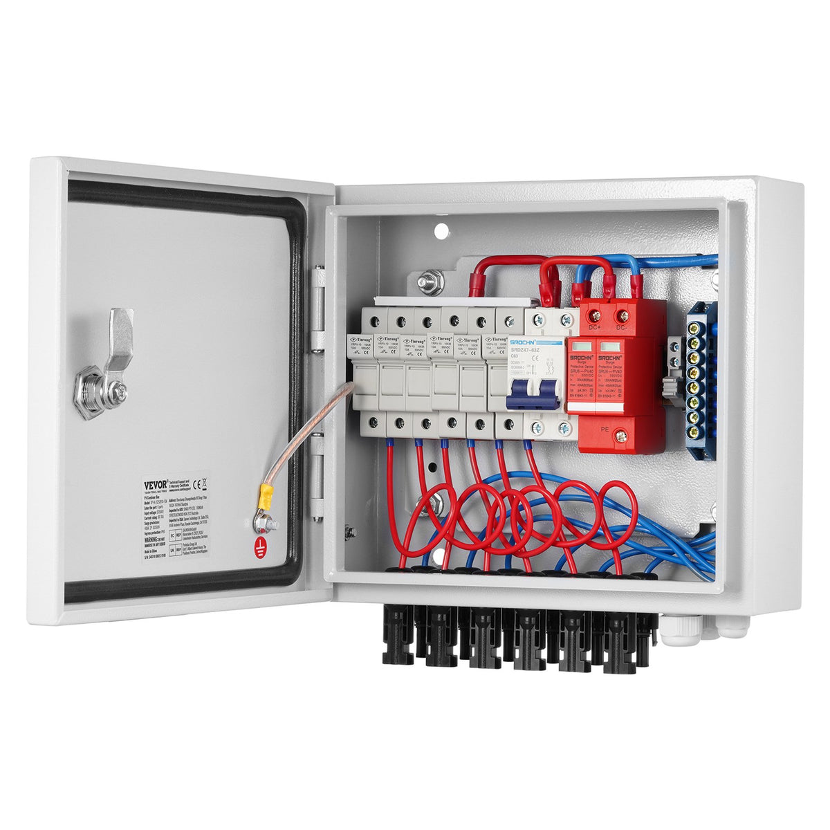Solar PV Combiner Box | 6-String 10A Steel Case IP65 Rated