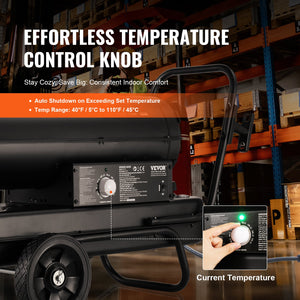 Forced Air Heater | 70,000BTU Portable Kerosene Indoor/Outdoor Heater