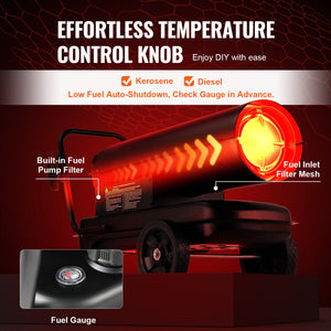 Forced Air Heater | 70,000BTU Portable Kerosene Indoor/Outdoor Heater