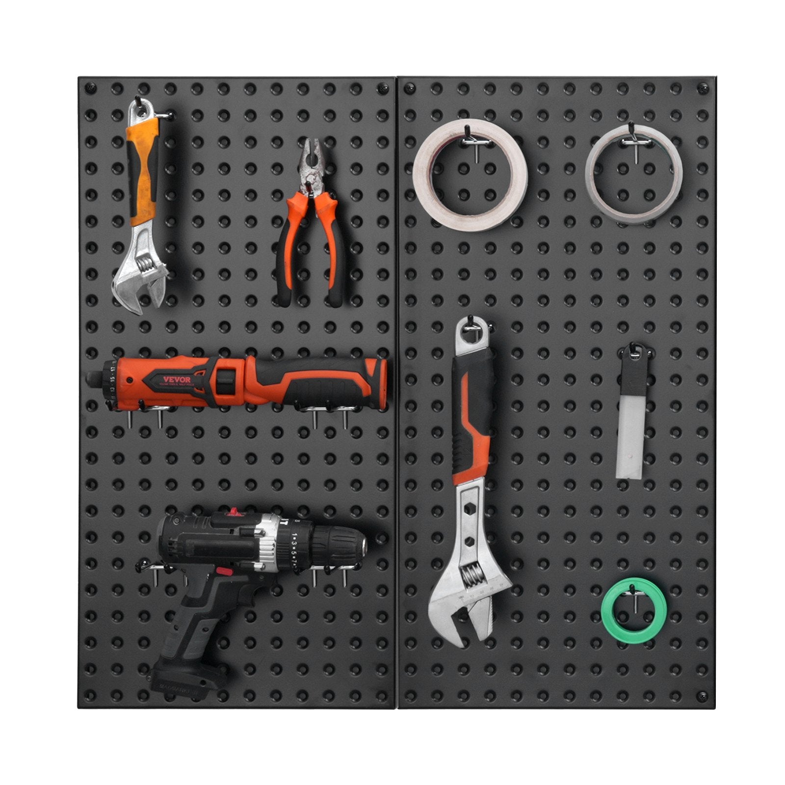 Metal Pegboard Panels | 609x305mm | 2 Wall Organizer Panels