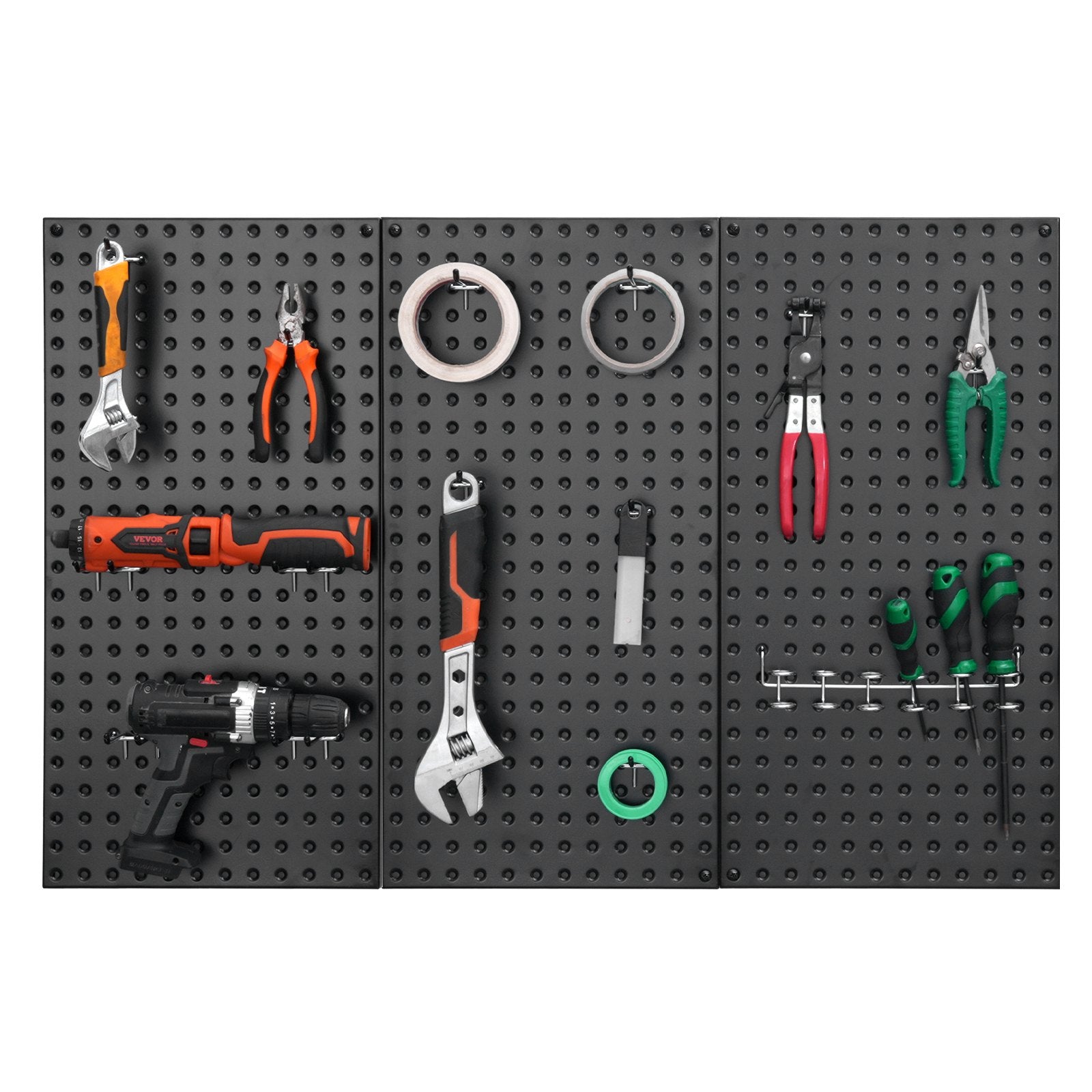Metal Pegboard Panels | 609x305mm | 3 Wall Organizer Panels