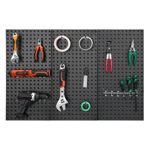 Metal Pegboard Panels | 609x305mm | 3 Wall Organizer Panels