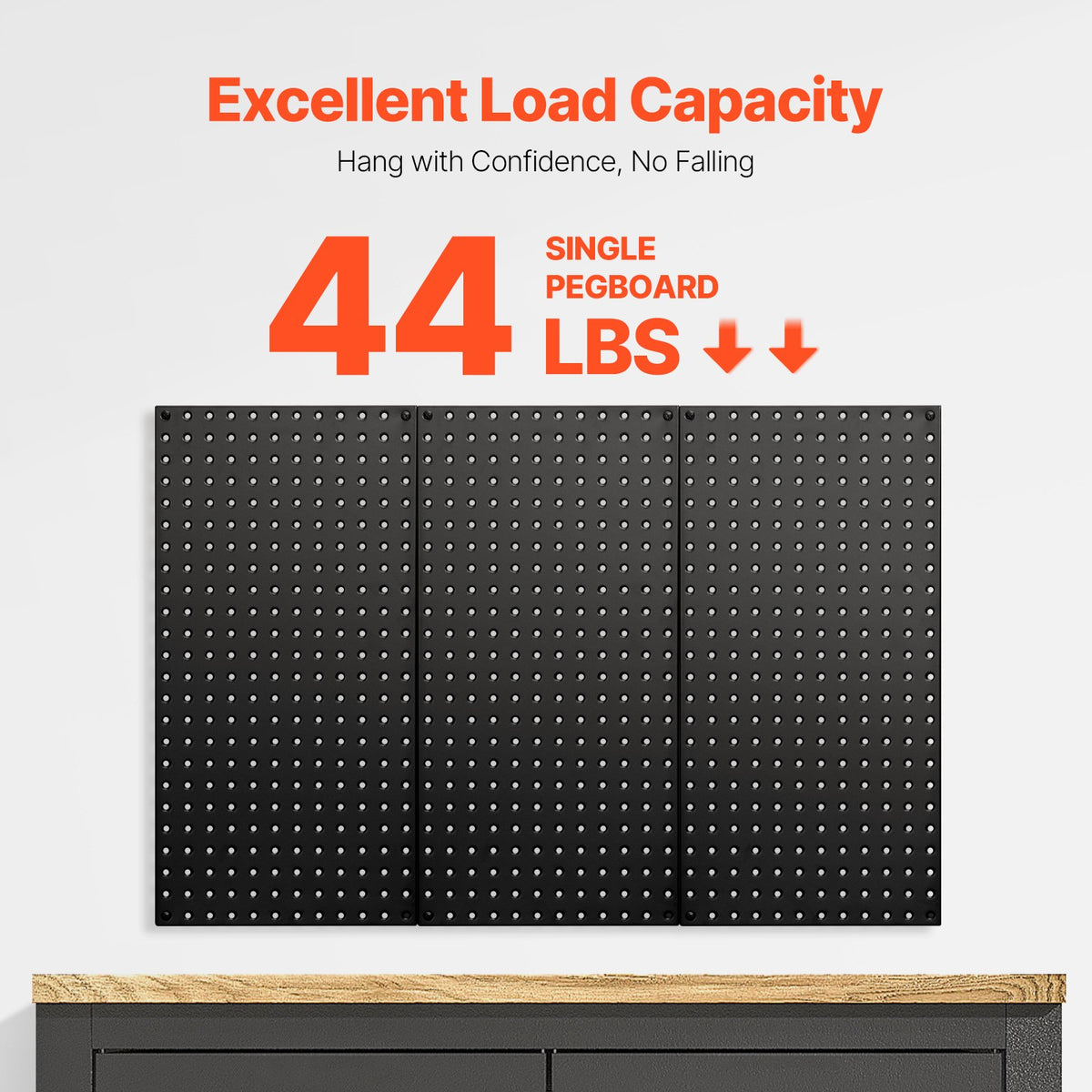 Metal Pegboard Panels | 609x305mm | 3 Wall Organizer Panels