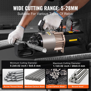 Electric Hydraulic Rebar Cutter | 2000W Cuts up to 28mm (1.1")