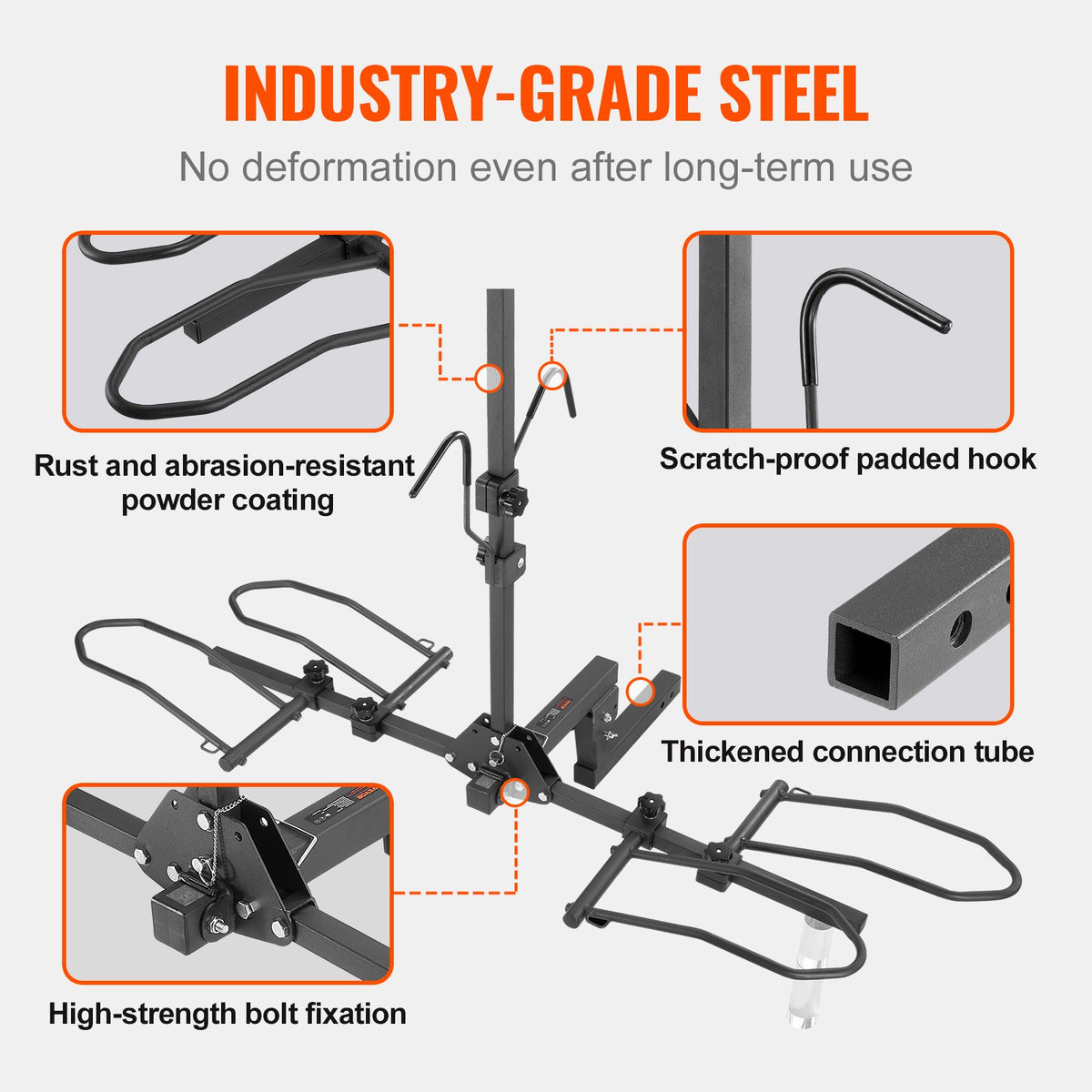 Hitch Bike Rack | 2-Bike Folding Carrier | 160lb Capacity