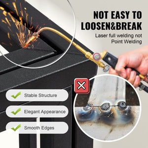 Heavy Duty Dog Crate 47 Inch | Indestructible Steel Kennel with 3 Doors | Lockable Wheels & Removable Tray | For Medium & Large Dogs | Indoor & Outdoor