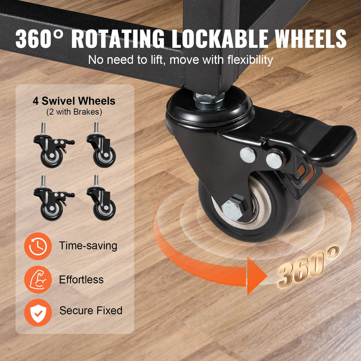 Heavy Duty Dog Crate 47 Inch | Indestructible Steel Kennel with 3 Doors | Lockable Wheels & Removable Tray | For Medium & Large Dogs | Indoor & Outdoor