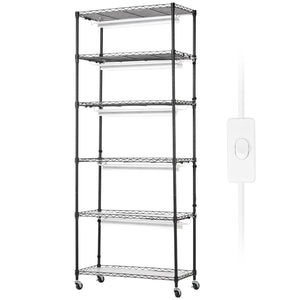 Indoor Plant Stand | 6-Tier 192W Grow Shelf with Lights | 70.9" Tall