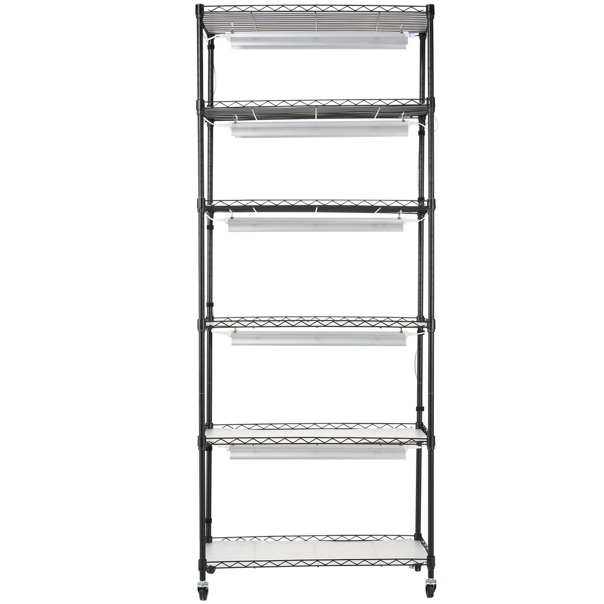 Indoor Plant Stand | 6-Tier 192W Grow Shelf with Lights | 70.9" Tall